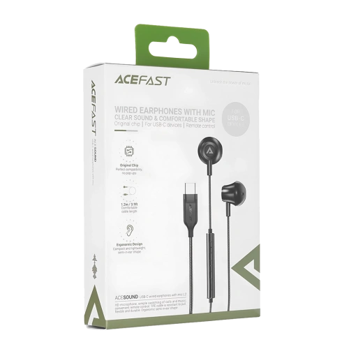 Наушники проводные Type-C ACEFAST L2 черные 