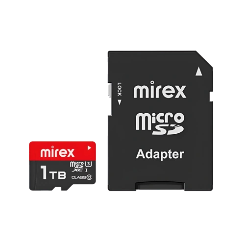 Карта памяти MicroSD 1TB Mirex 1TB (UHS-I, U3, class 10) 
