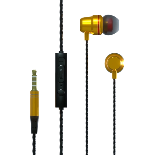 Наушники проводные 3.5мм More Choice P71 золотые 