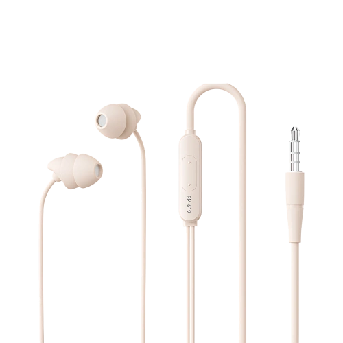 Наушники проводные 3,5мм Remax RM-619 розовые  