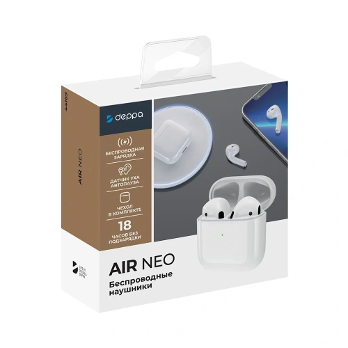 Наушники беспроводные Deppa Air Neo белые 