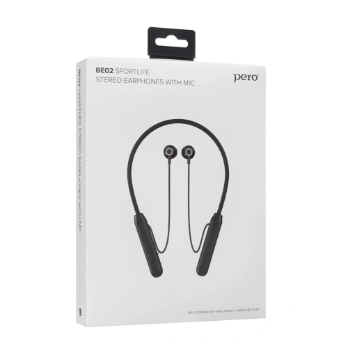 Наушники беспроводные PERO BE02 черные 