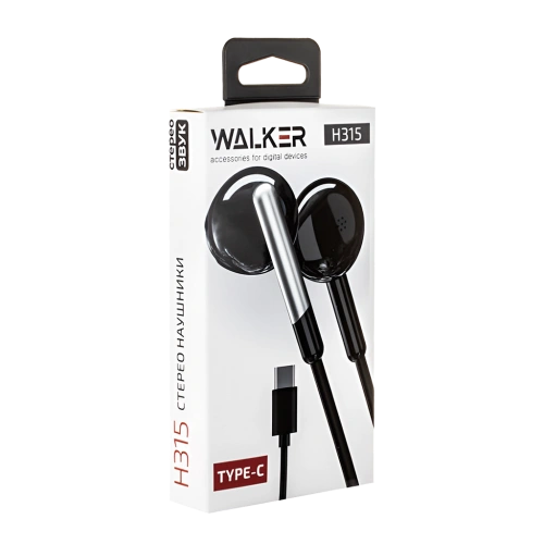 Наушники проводные Type-C Walker H315 черные 