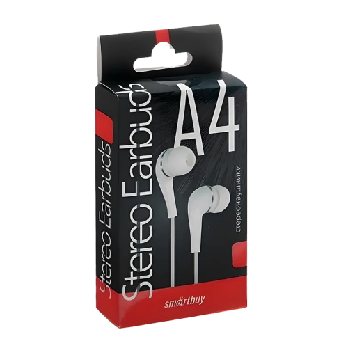 Наушники проводные без микрофона Smart Buy SBE-012K белые 