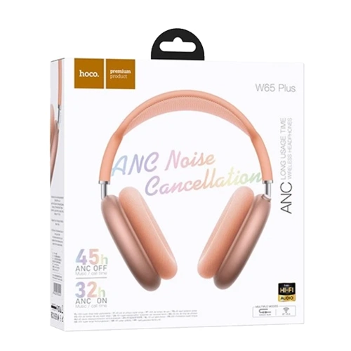 Наушники беспроводные полноразмерные HOCO W65 Plus ANC оранжевые 